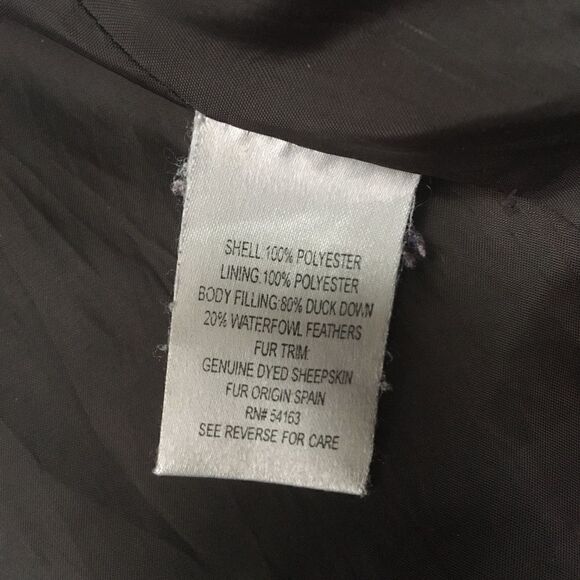 Calvin Klein down puffer jacket with fur collar XS - Picture 7 of 16